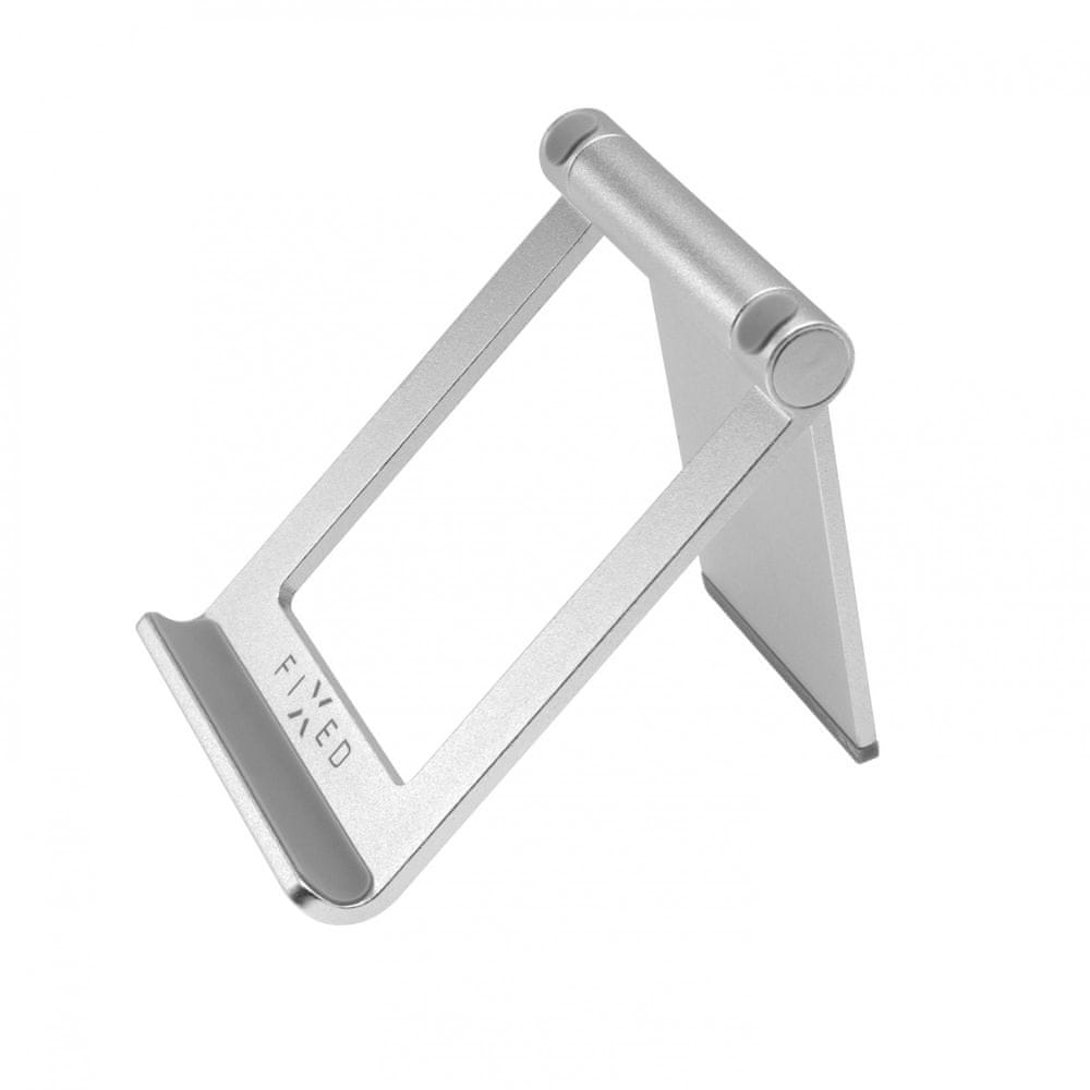 FIXED Hliníkový stojanček Frame TAB na stôl pre mobilné telefóny a tablety FIXFR-TAB-SL, strieborný - rozbalené